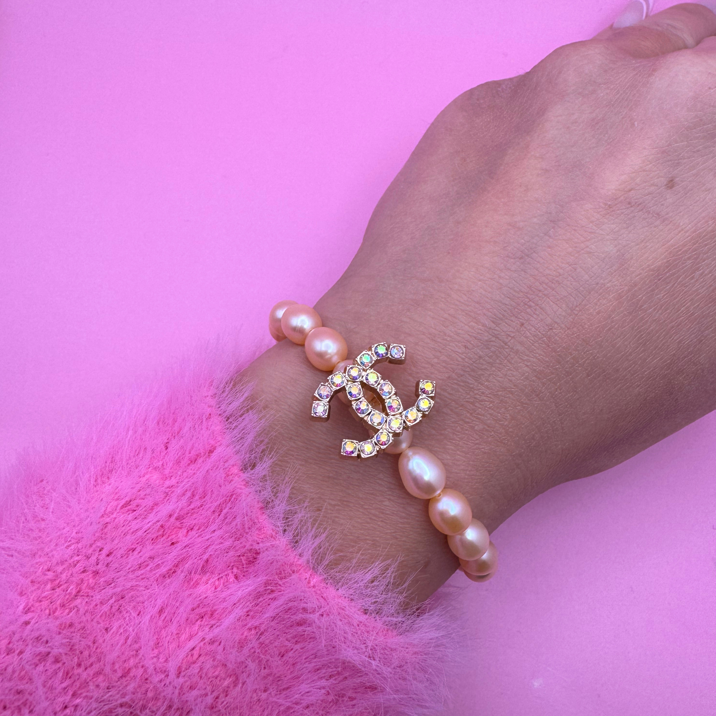 FRESHWATER PINK PEARLS BRACELET