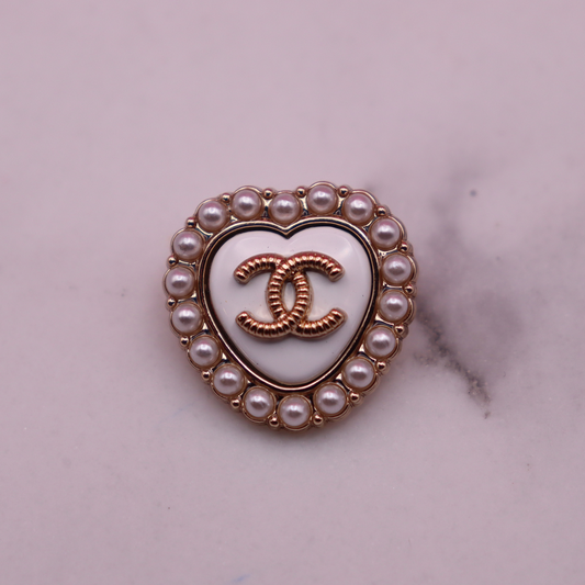 22mm Faux Pearl Chanel Button